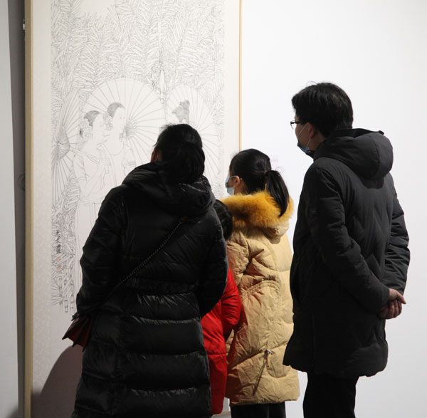 出彩航空港——全國第六屆中國畫線描藝術展開幕式在鄭州舉行